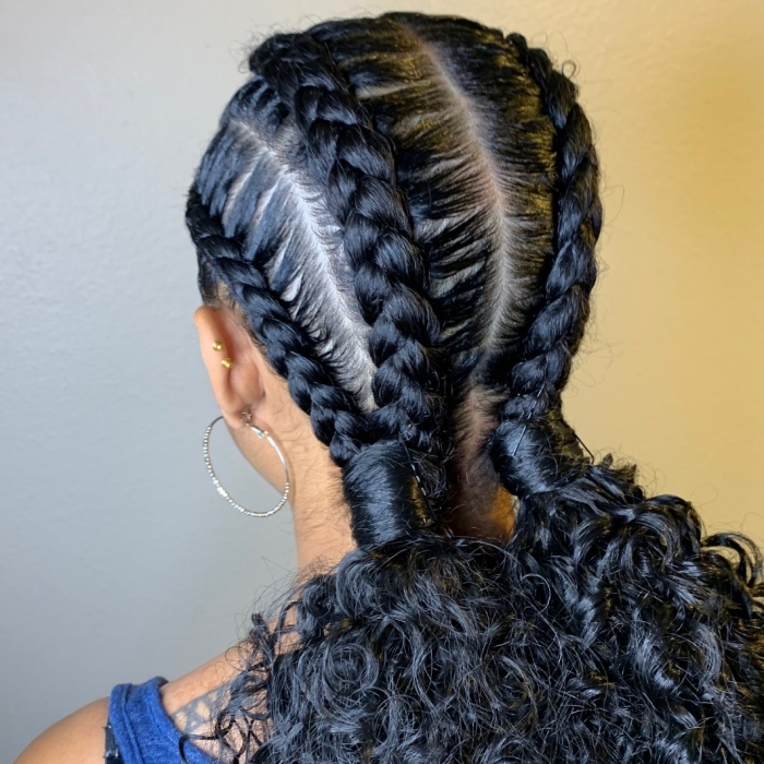 two butterfly braids