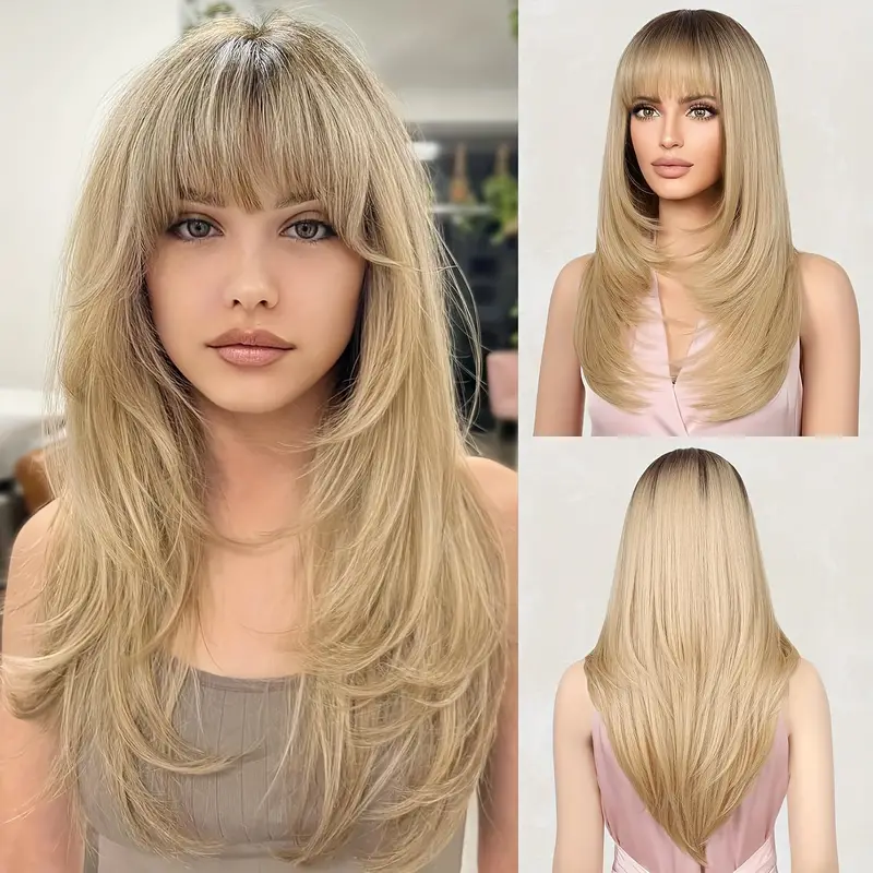 Blonde Wigs with Bangs