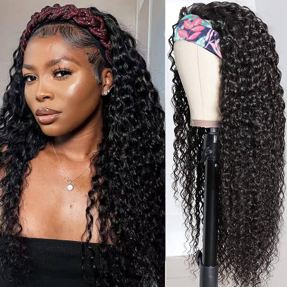 human hair headband wig