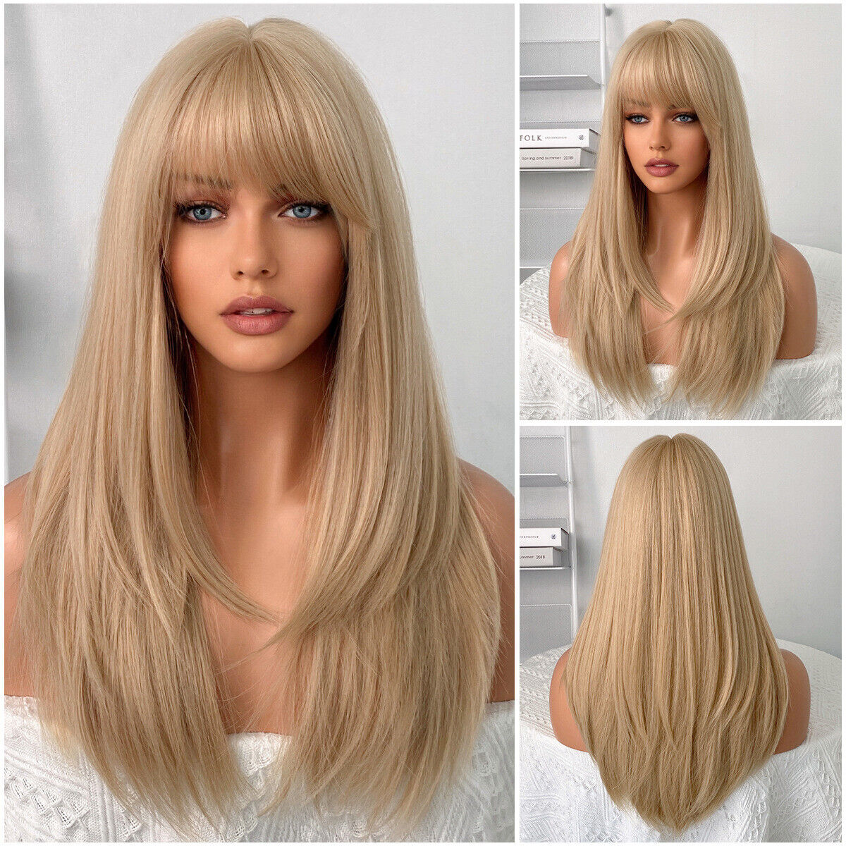 long blonde wig