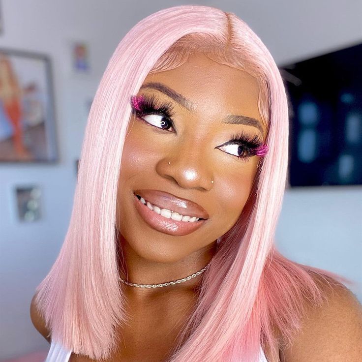 pink bob wig