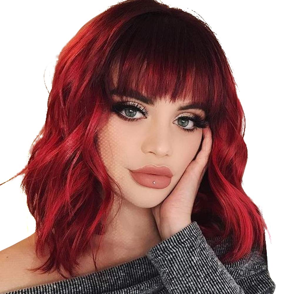 red bob wig