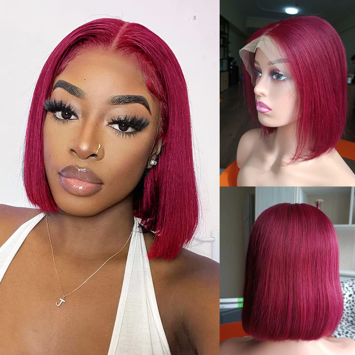 red bob wig