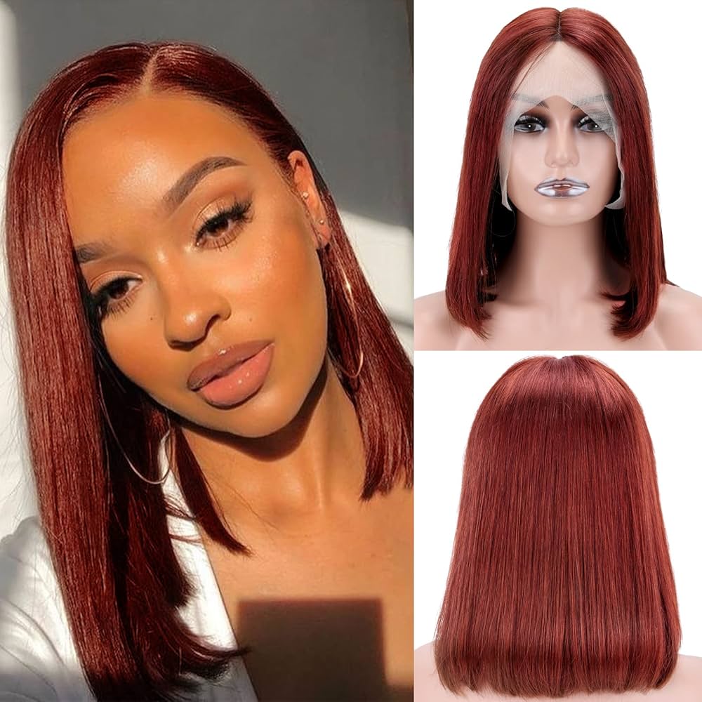 red bob wig