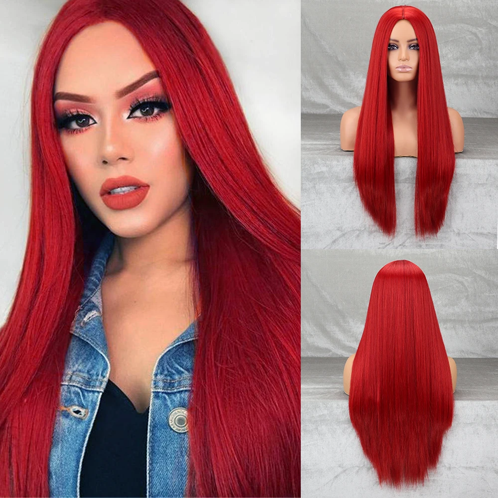 red bob wig