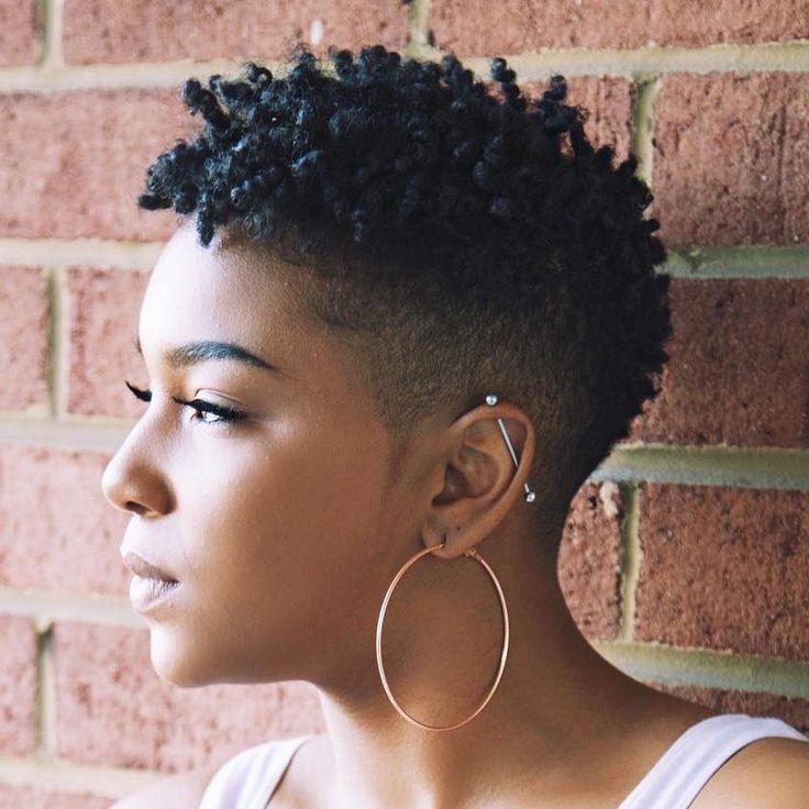 natural short haircut afro woman