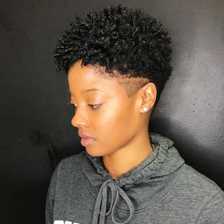 natural short haircut afro woman