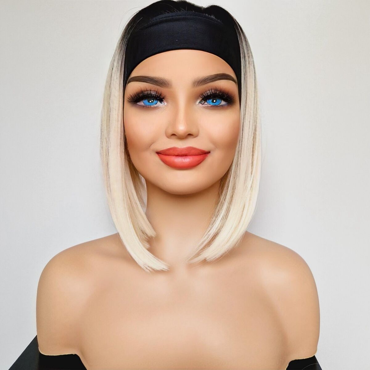 blonde headband wig