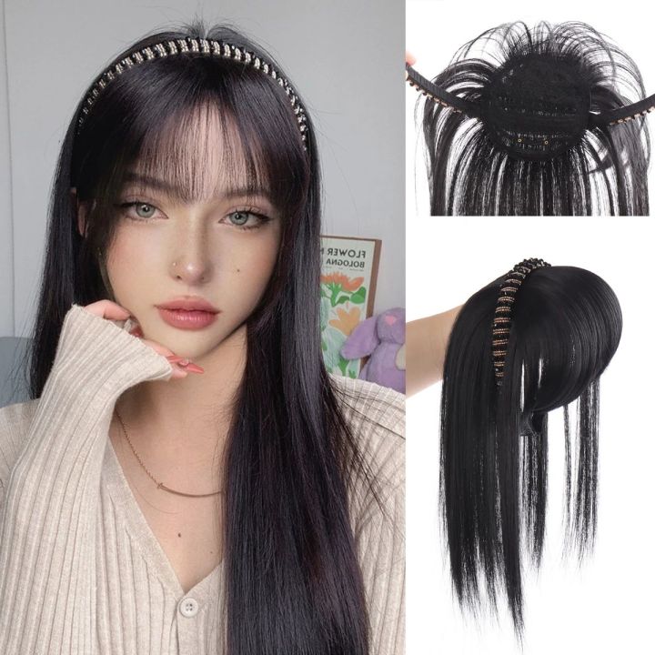 headband wig with bangs