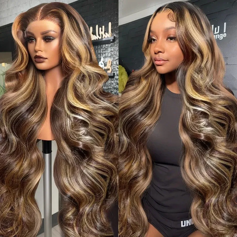 black and blonde wig