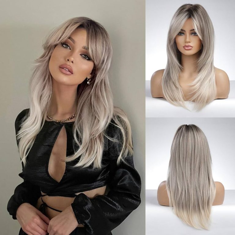 blonde bang wig