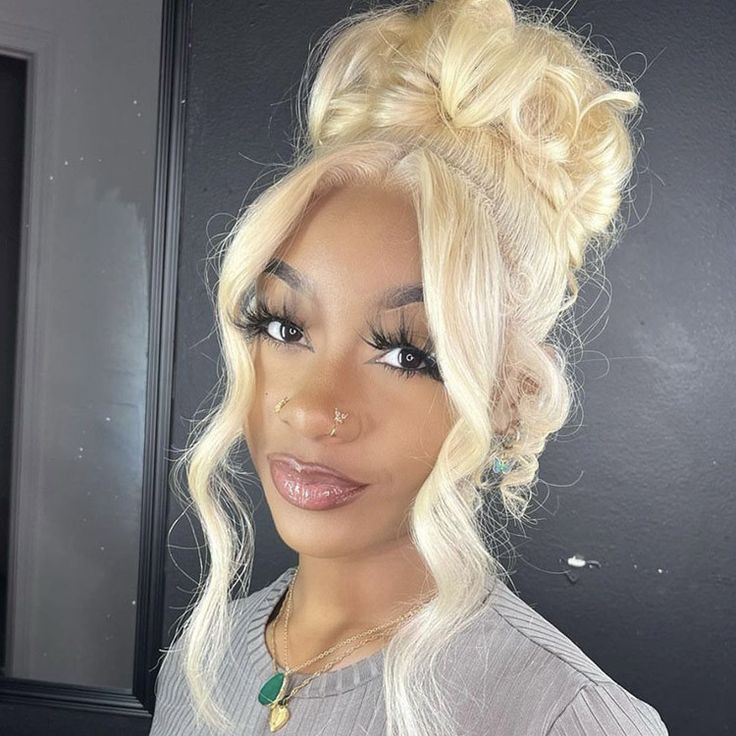 black girl blonde wig