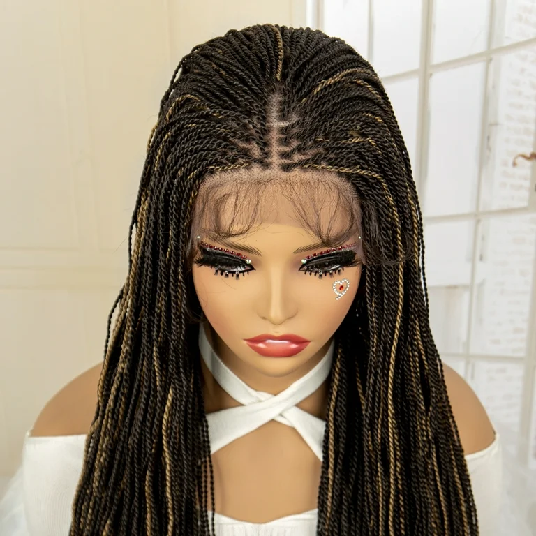 blonde braided wig