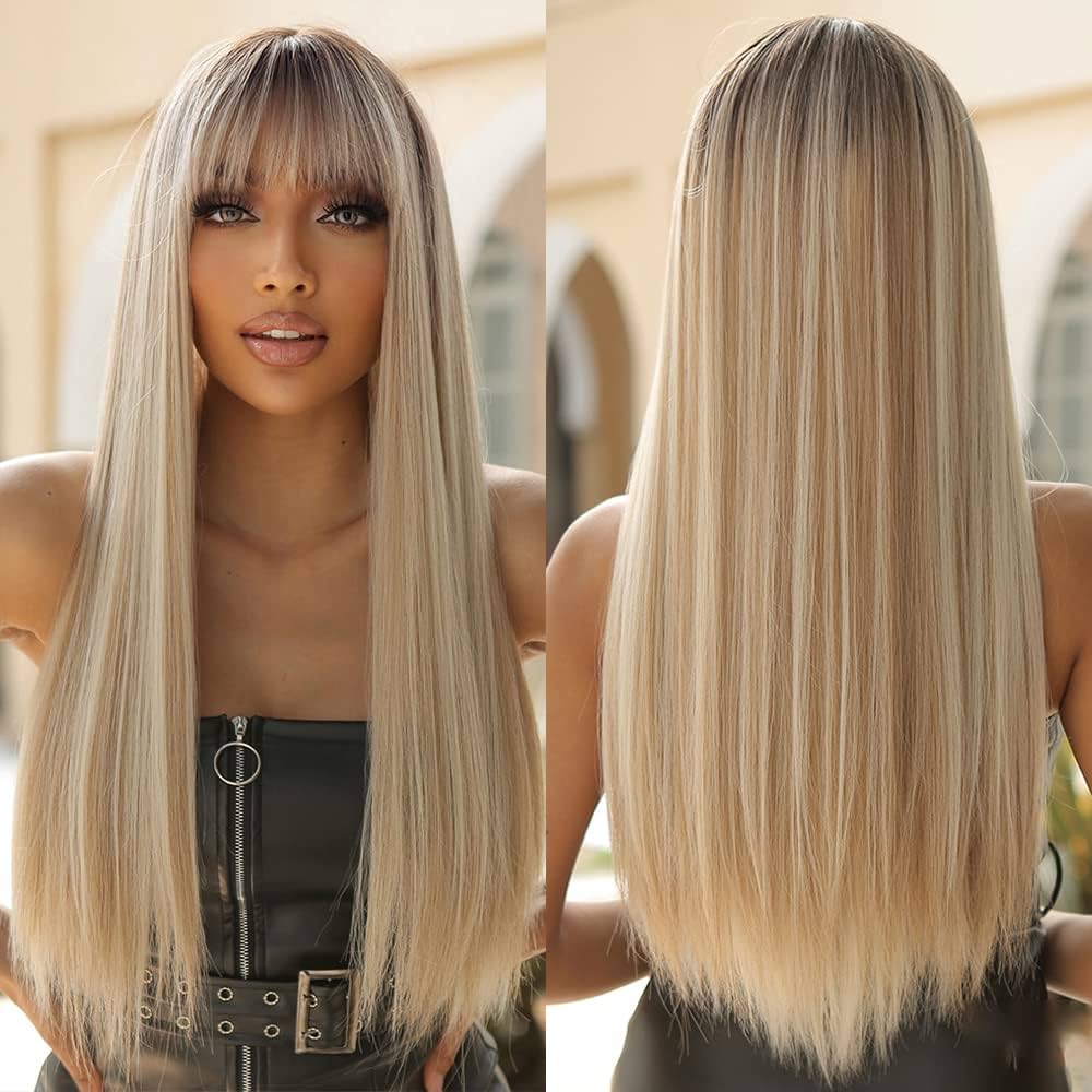 long blonde wig