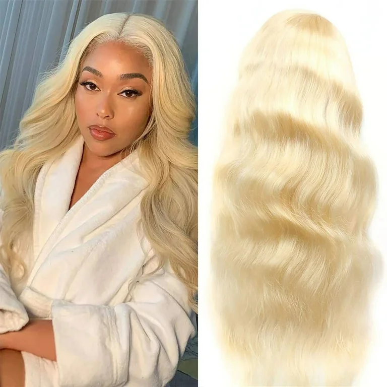 blonde curly wig