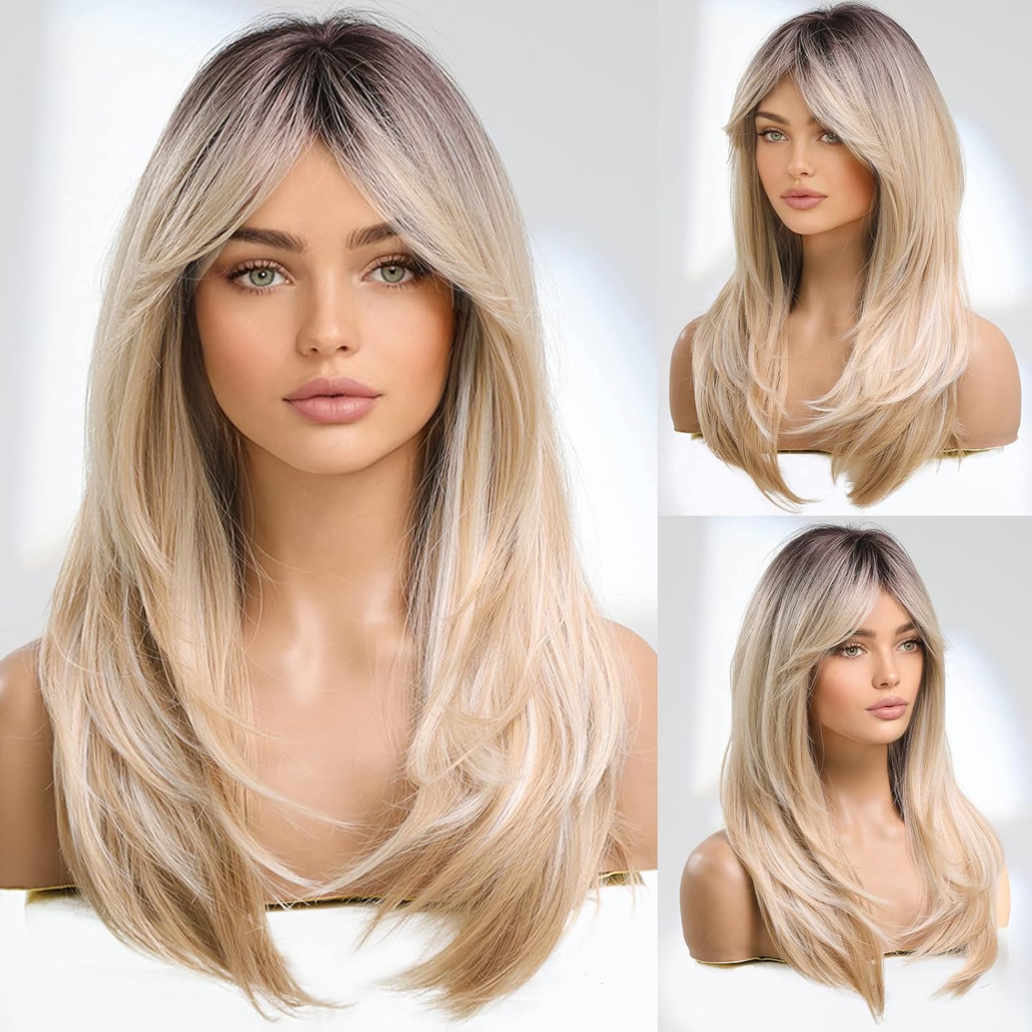 blonde wig with bangs