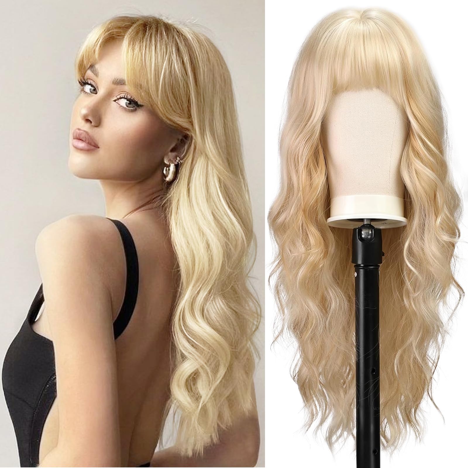 blonde wig with bangs