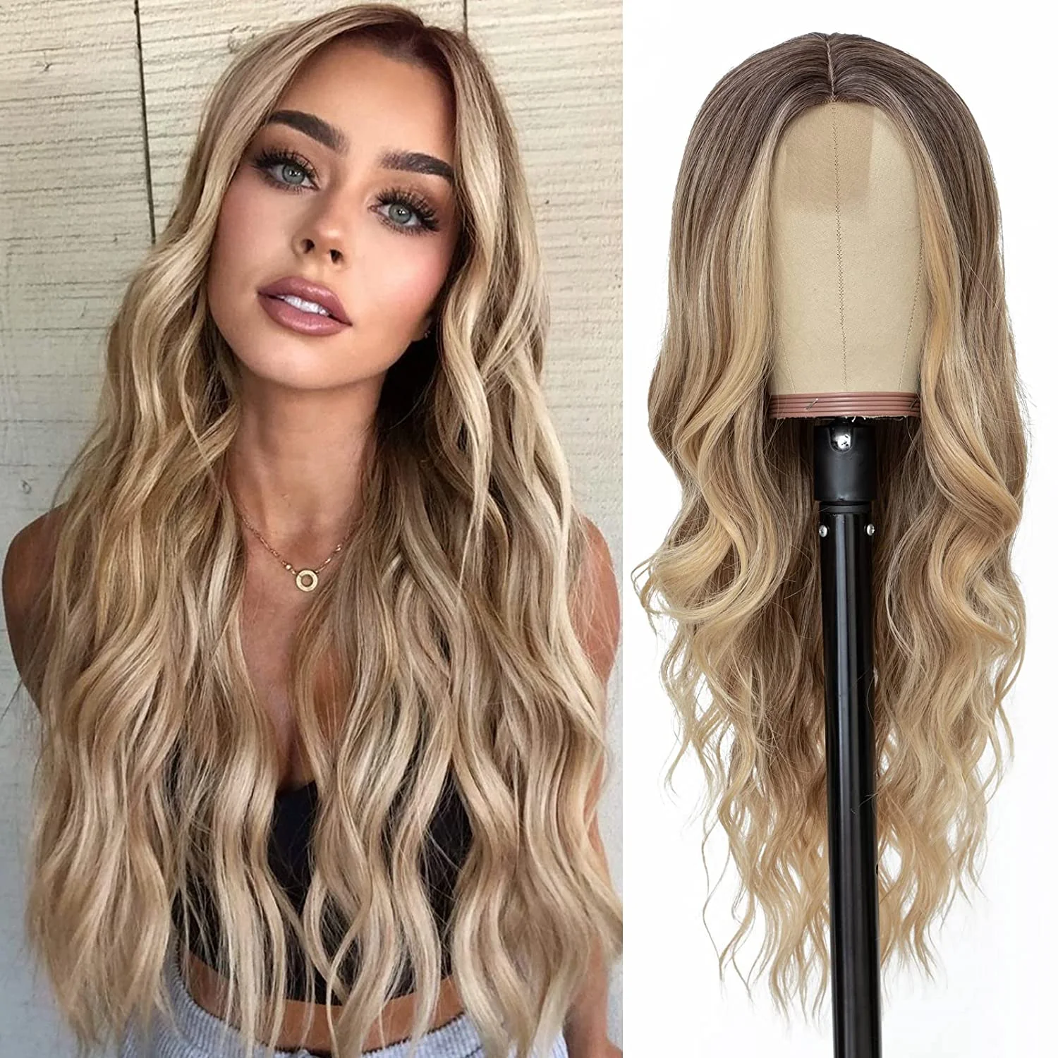 long blonde wig