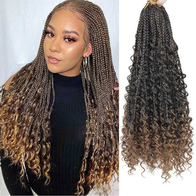 bohemian box braids